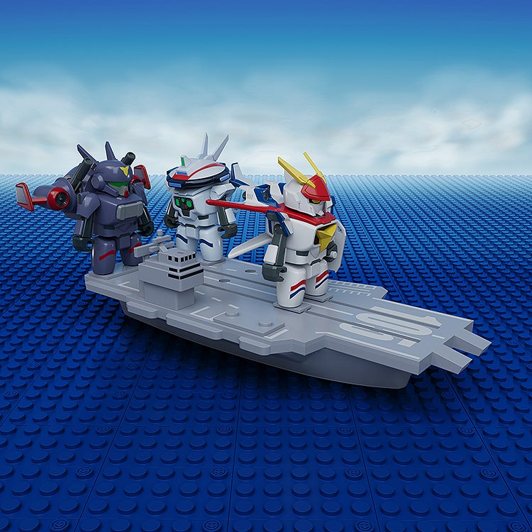 BRICKROID 龍騎兵1（片頭曲Ver.）＆航空母艦套組｜機甲戰記德拉古拿